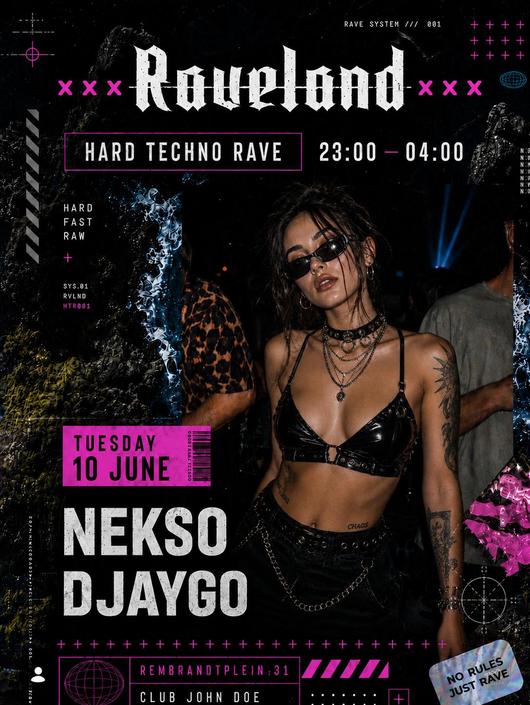 Raveland: Hard Techno & Hard Bounce W/ Nekso [Cl] & Djaygo[Nl]