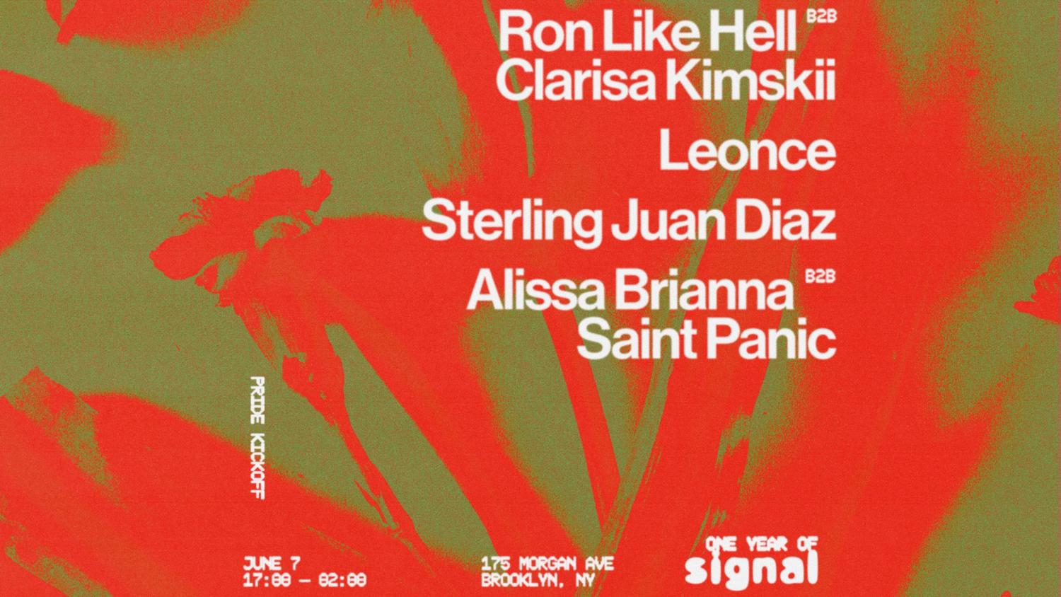 Pride: Ron Like Hell B2B Clarisa Kimskii, Leonce, Sterling Juan Diaz + More