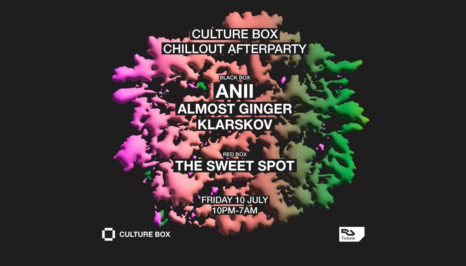 Culture Box Chillout Afterparty: Anii / Almost Ginger / Klarskov / The Sweet Spot