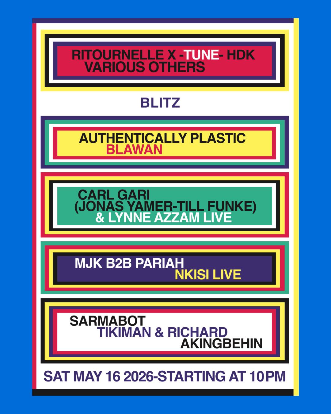 Ritournelle X Tune (Doors 21:00 / Start 22:00 / Various Others Closing Party)