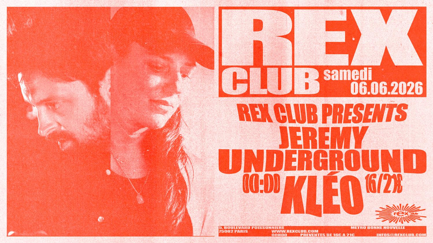 Rex Club Presents: Jeremy Underground, Kléo