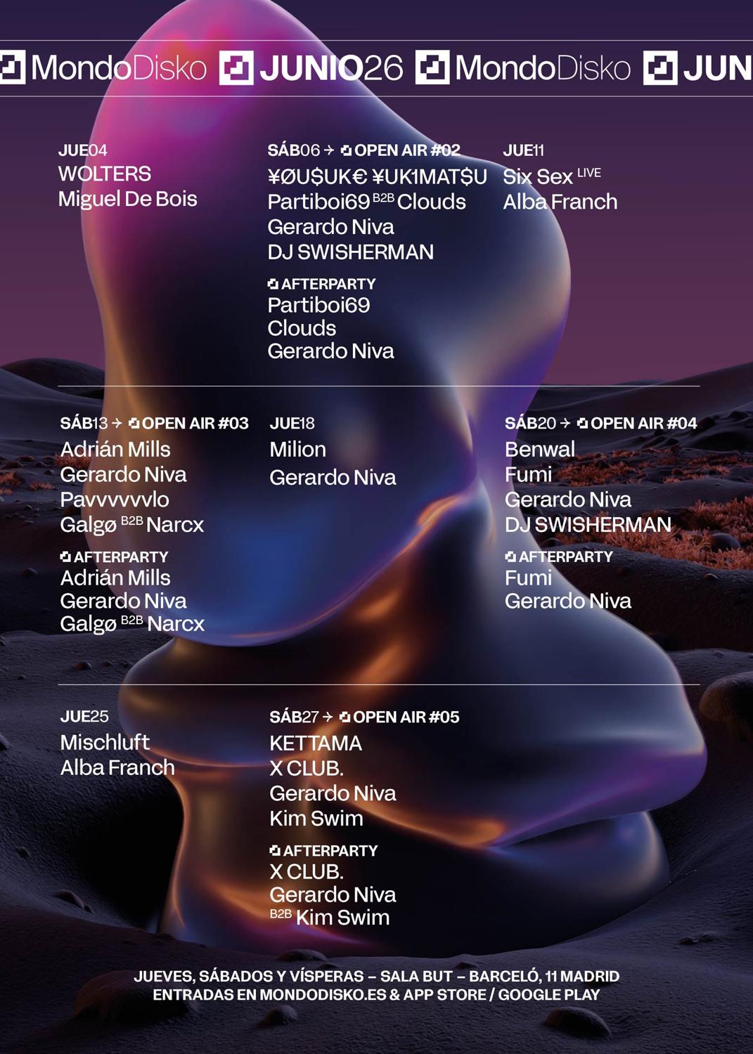 Mondo Open Air #02: ¥Øu$Uk€ ¥Uk1Mat$U / Partiboi69 B2B Clouds / Gerardo Niva / Dj Swisherman