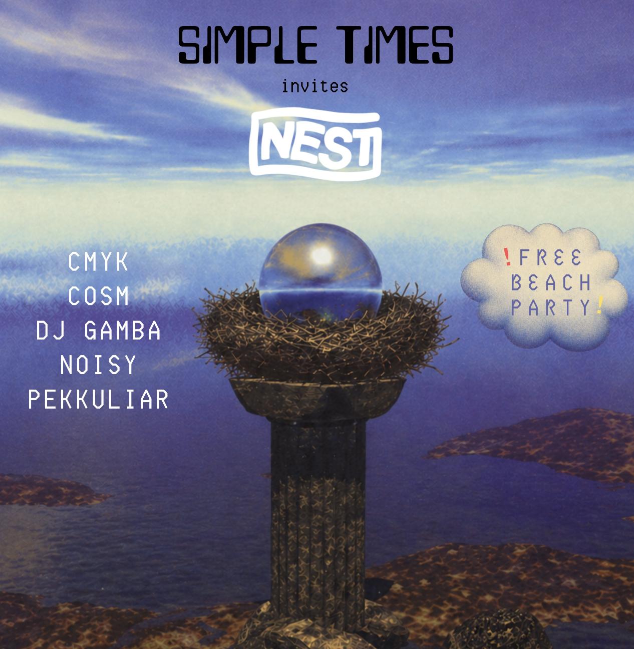 Free Open Air Beach Party: Simple Times X Nest