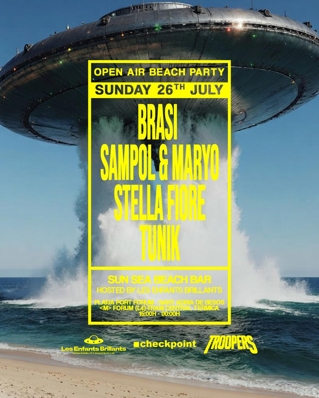 Free Open Air Beach Party W Les Enfants X ■ Checkpoint X Troopers