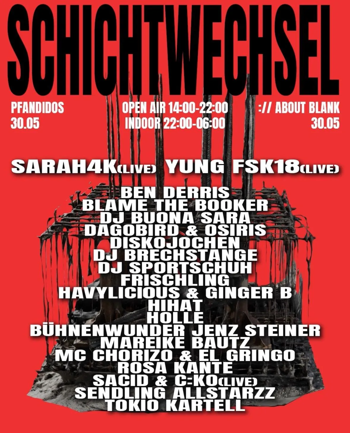 Pfandidos Presents: Schichtwechsel W/ Sarah4K, Yung Fsk18, Ben Derris Uvm