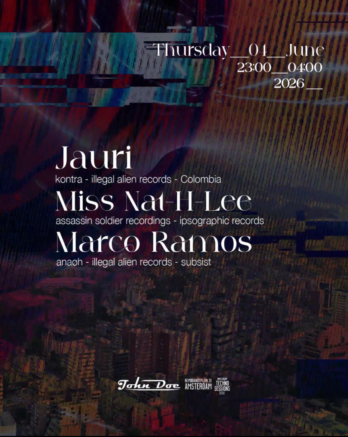 Amsterdam Techno Sessions With Jauri (Illegal Alien Records - Kontra) Colombia