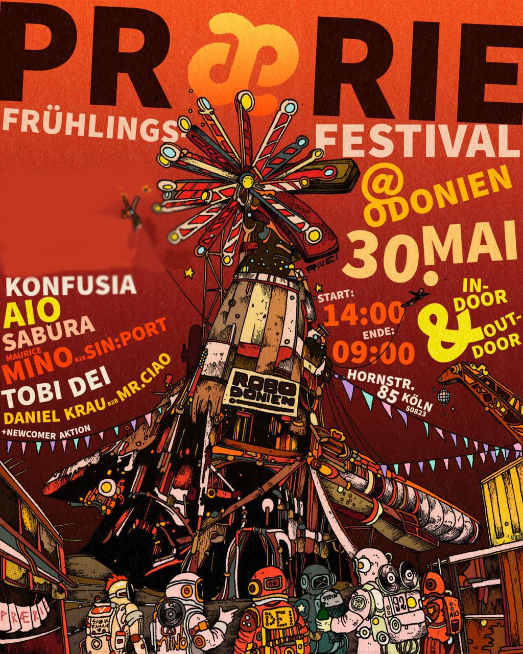 Praerie Frühlingsfestival Odonien With Teenage Mutants, Konfusia B2B Maurice Mino, Sabura, Uvm