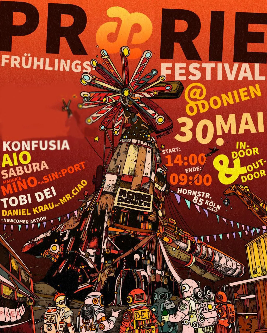 Praerie Frühlingsfestival Odonien With Teenage Mutants, Konfusia B2B Maurice Mino, Sabura, Uvm