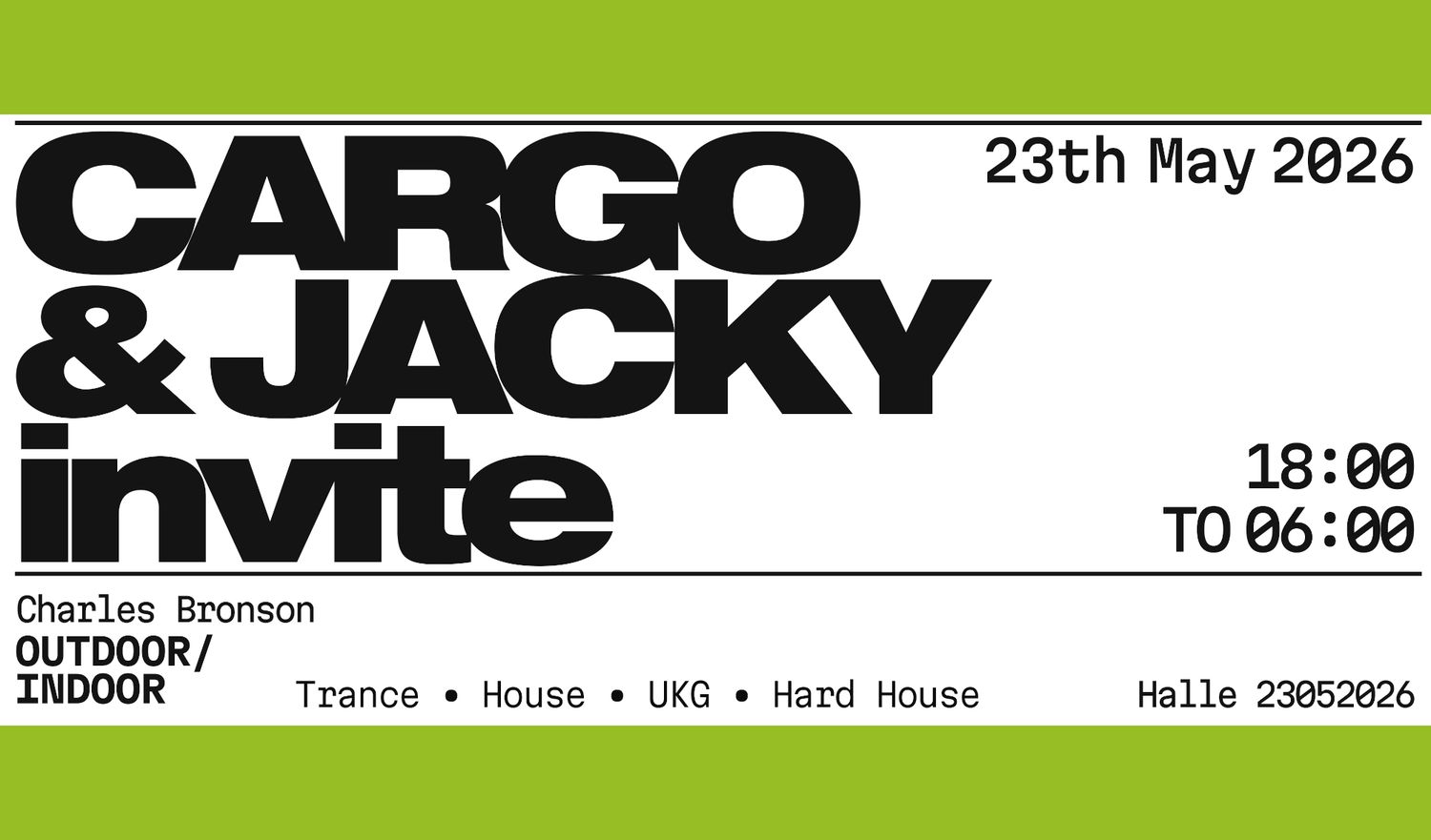 CARGO & JACKY invite with Ben Derris, Linus Villa, Talia Dorr, DAY'N'NIGHT