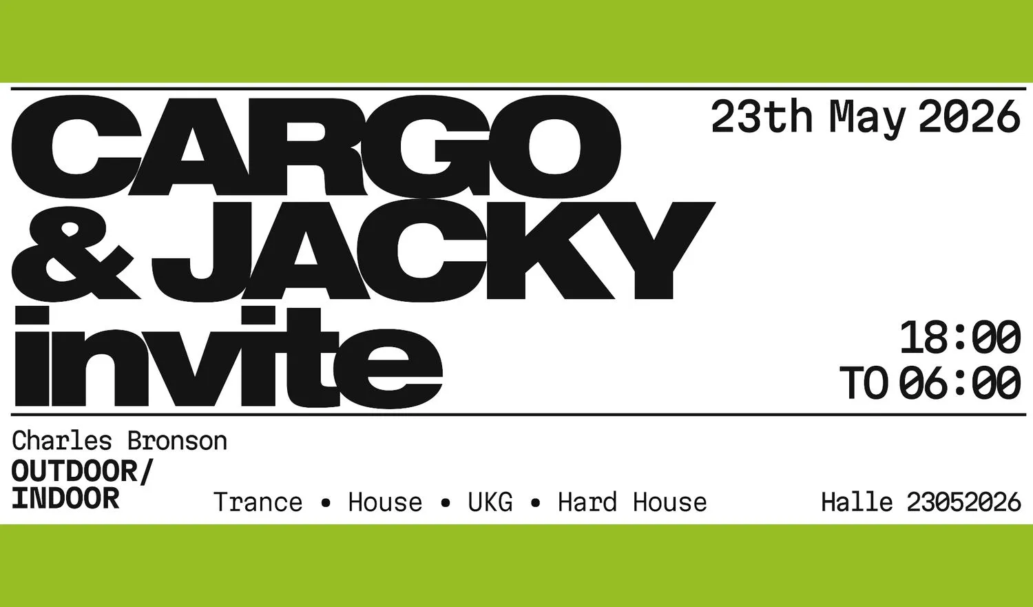 CARGO & JACKY invite with Ben Derris, Linus Villa, Talia Dorr, DAY'N'NIGHT