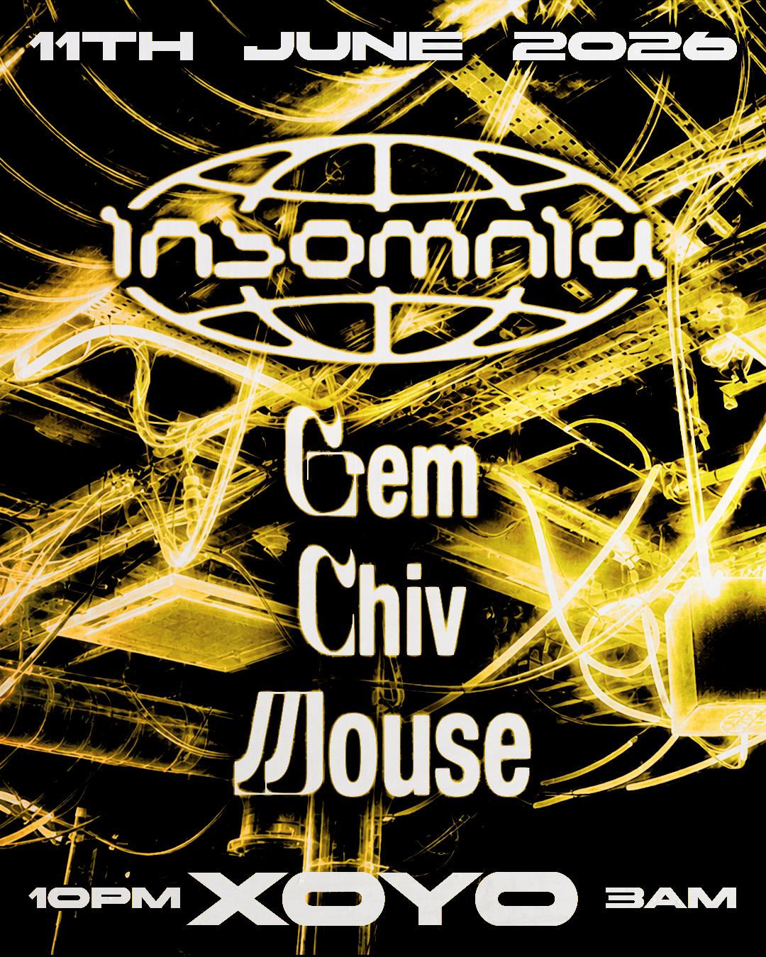 Insomnia London: Gem, Chiv, Mouse