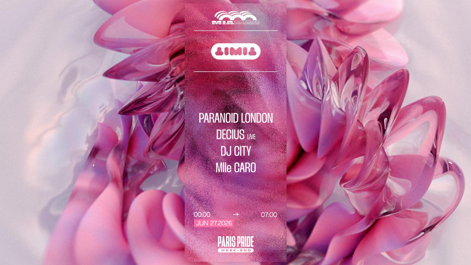 Timit: Paranoid London, Decius (Live), Dj City, Mlle Caro