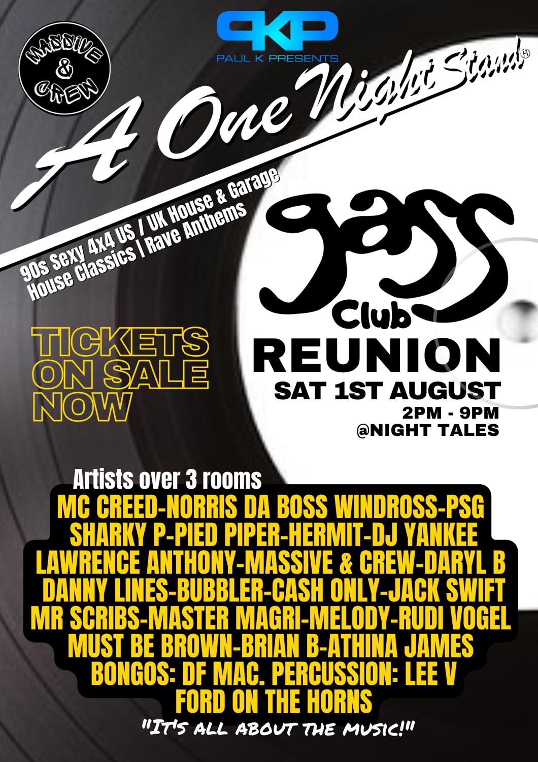 Gass Club Reunion - A One Night Stand