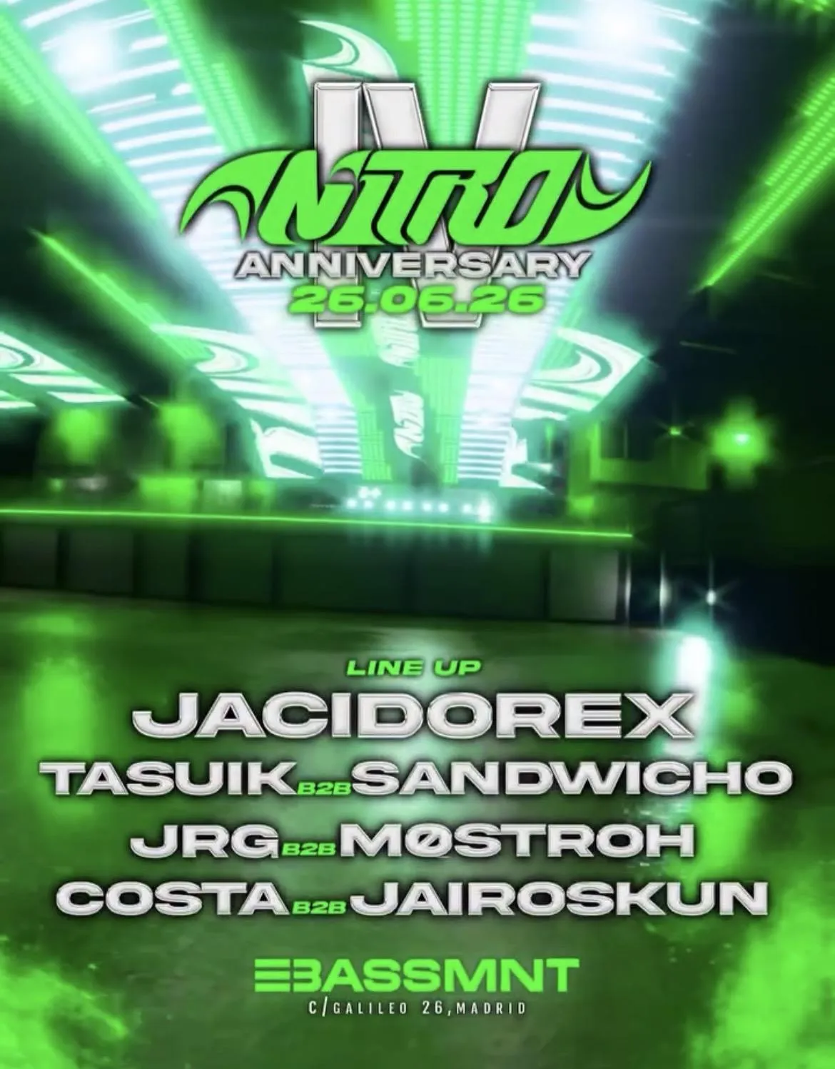Nitro At The Bassement/ Iv Anniversary: Jacidorex + Tasuik B2B Sandwicho + More Djs