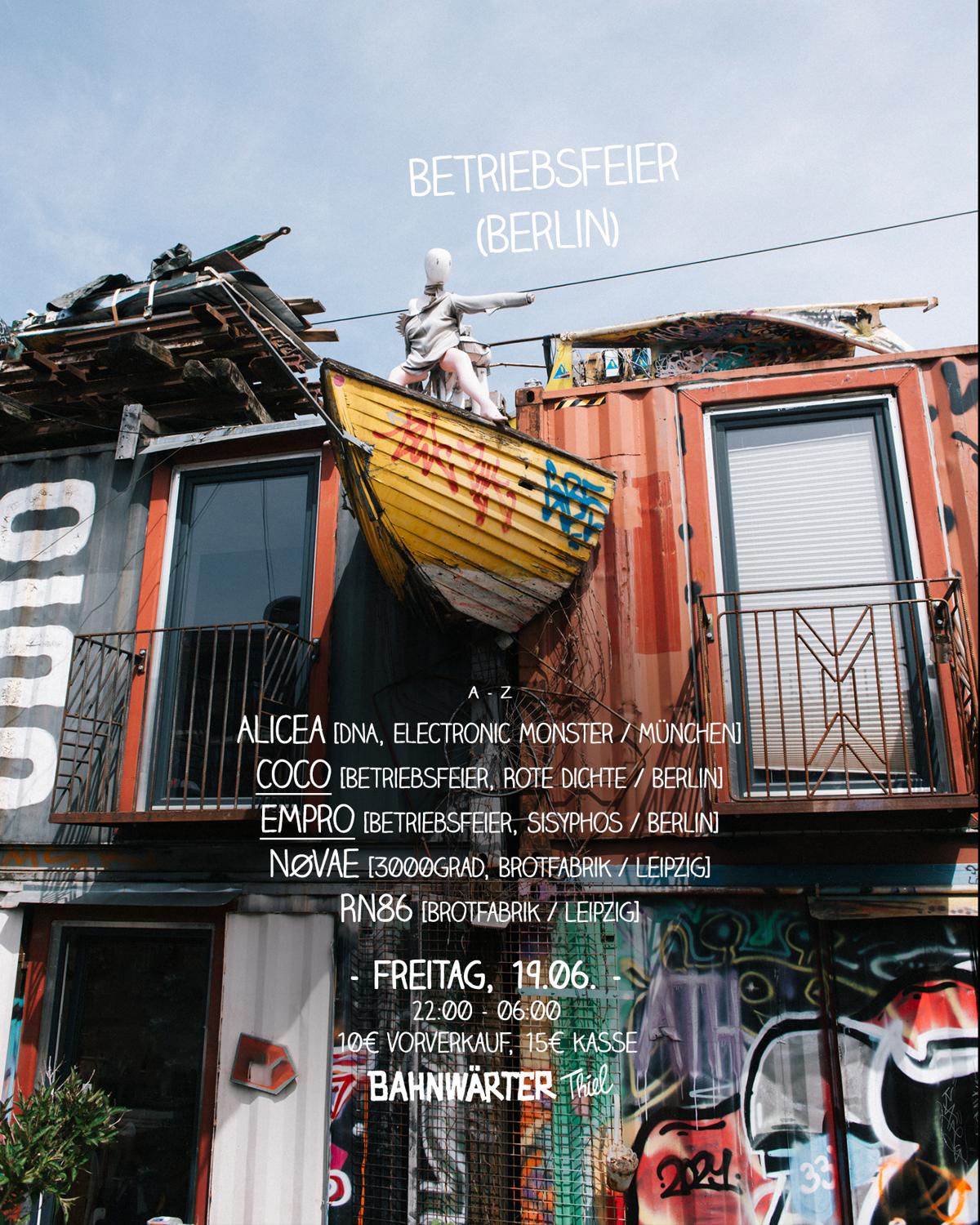 Betriebsfeier (Berlin) Mit Coco & Empro | Bahnwärter Thiel