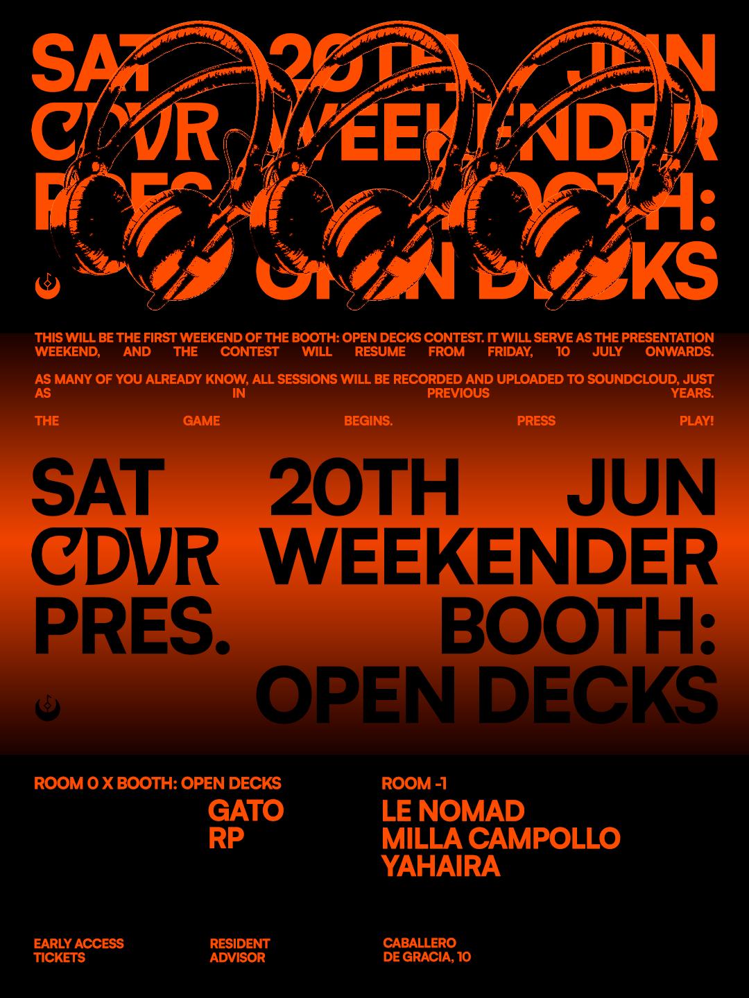 Cdvr Weekender 2 Pres. Booth: Open Decks