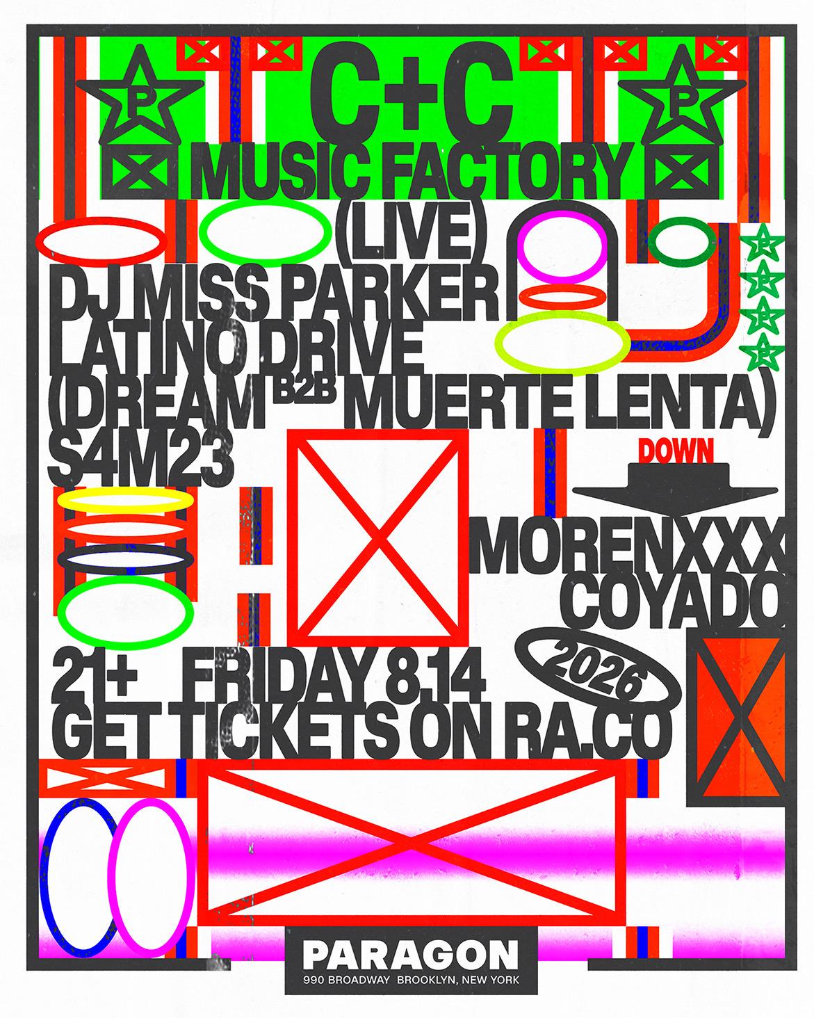 C+C Music Factory (Live), Dj Miss Parker, Latino Drive, S4M23 + Morenxxx, Coyado