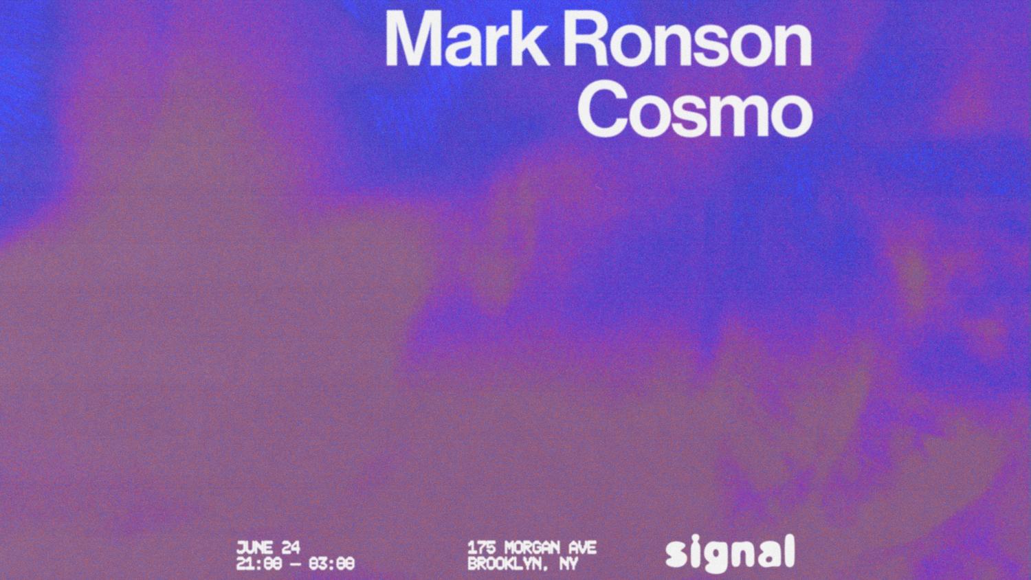 Mark Ronson + Cosmo