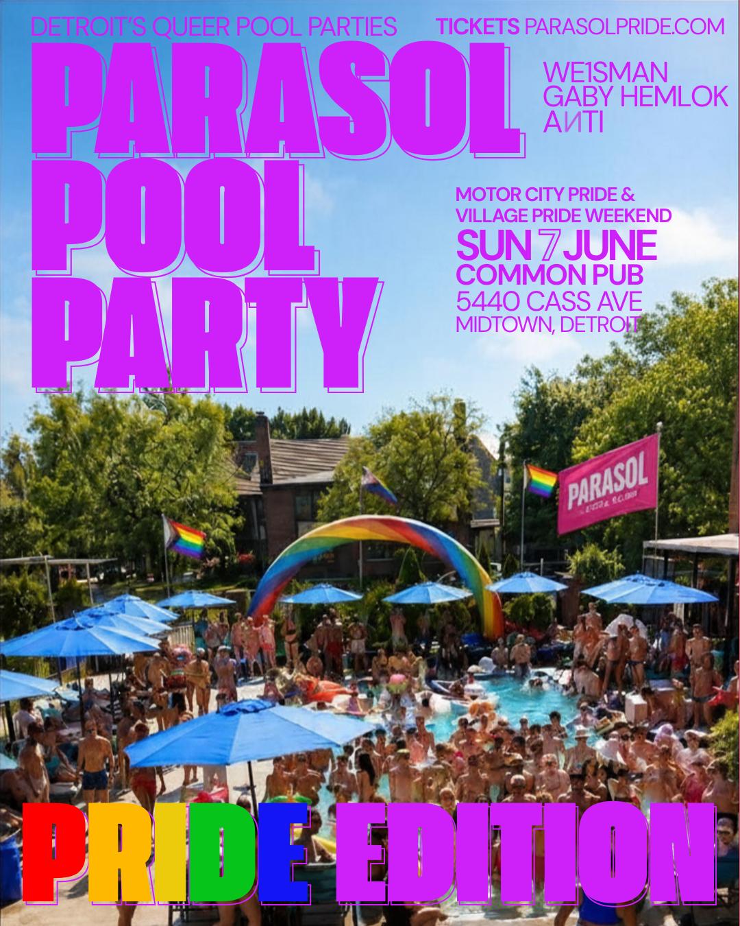 Parasol Pool Party Pride Edition