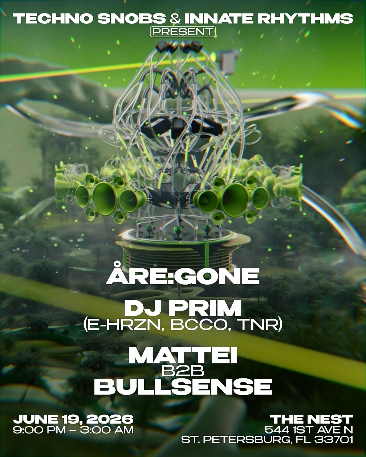 Techno Snobs & Innate Rhythms Present: Åre:Gone & Dj Prim