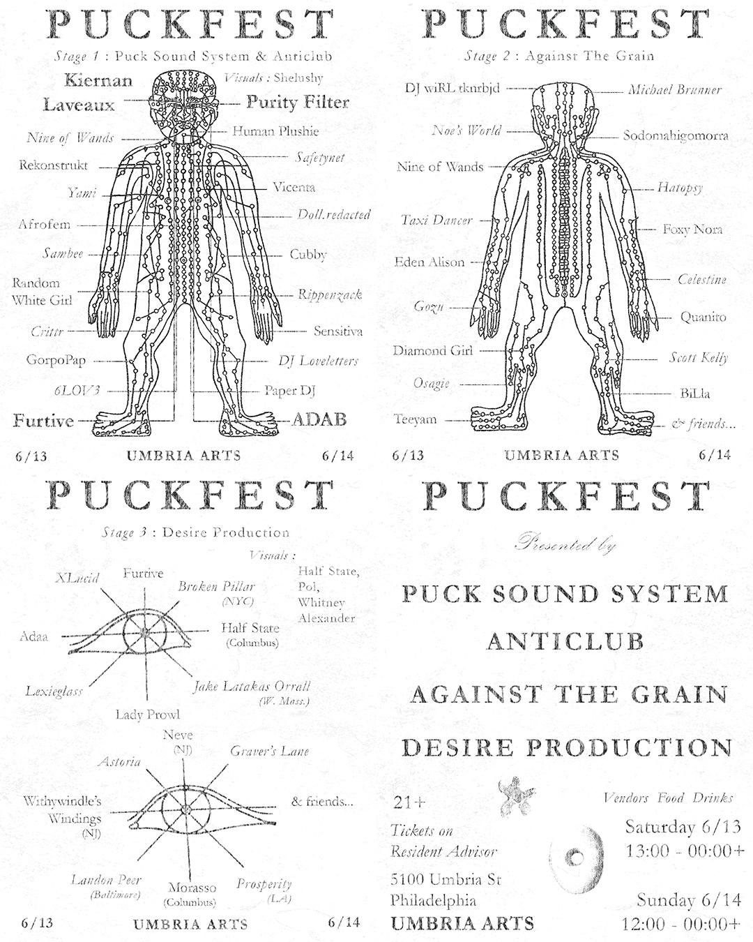Puckfest: Puck Sound System, Anticlub, Against The Grain, Desire Production