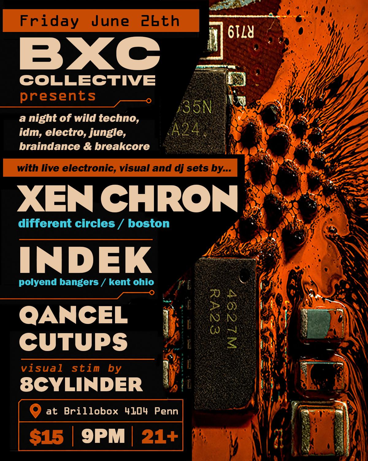 Xen Chron [Boston], Indek, Qancel, Cutups