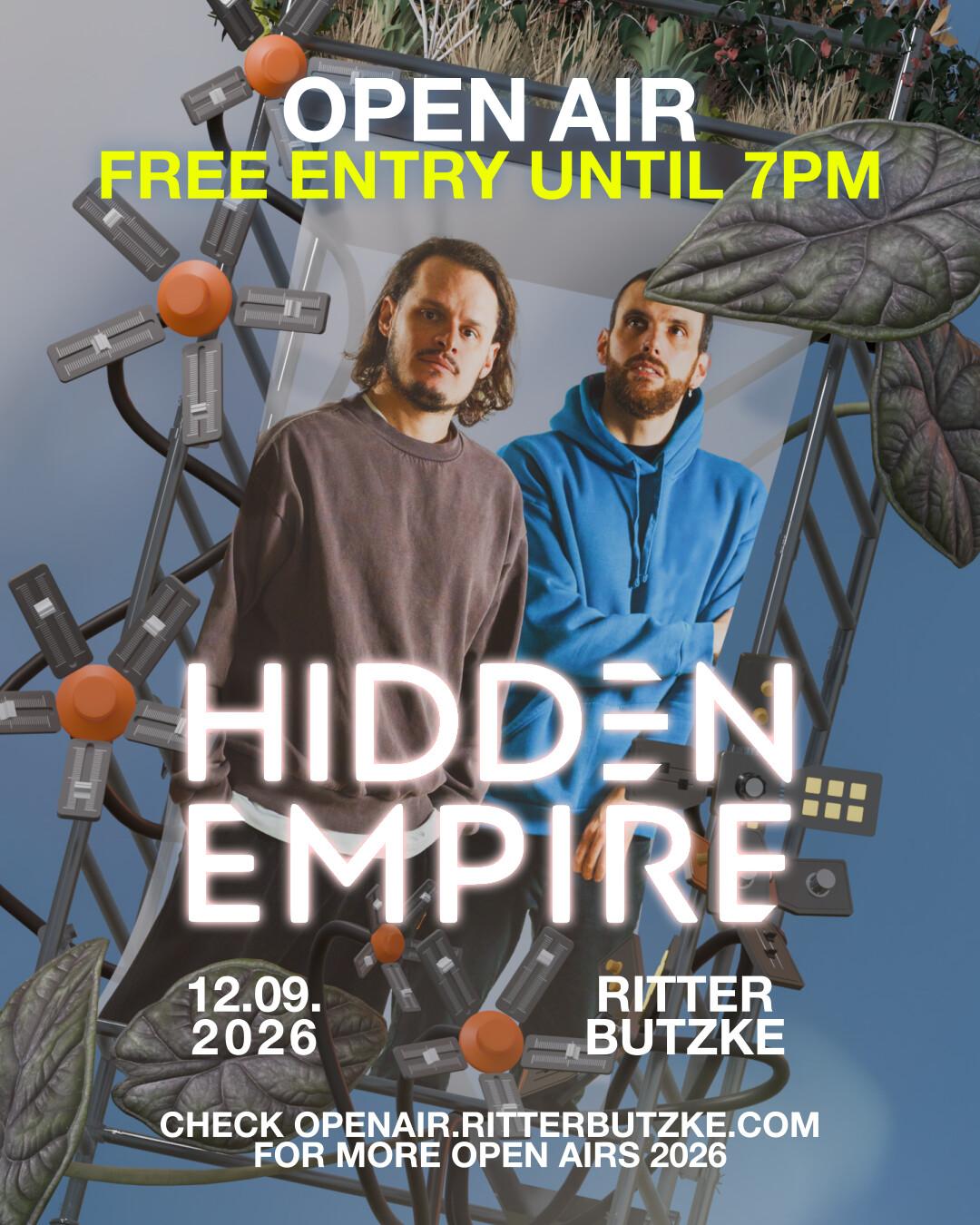 Hidden Empire (Open Air) - Free Entry Until 7Pm