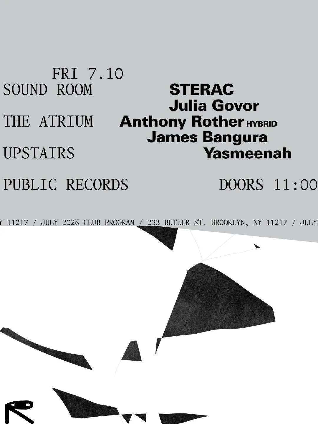 Sterac, Julia Govor / Anthony Rother [Hybrid], James Bangura / Yasmeenah