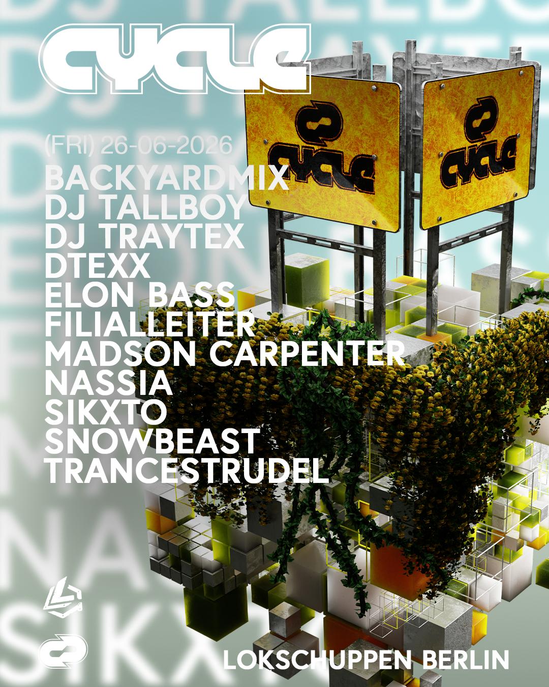 Cycle(Indoor+Outdoor) Pres. Dj Tallboy, Elon Bass, Trancestrudel & Dj Traytex
