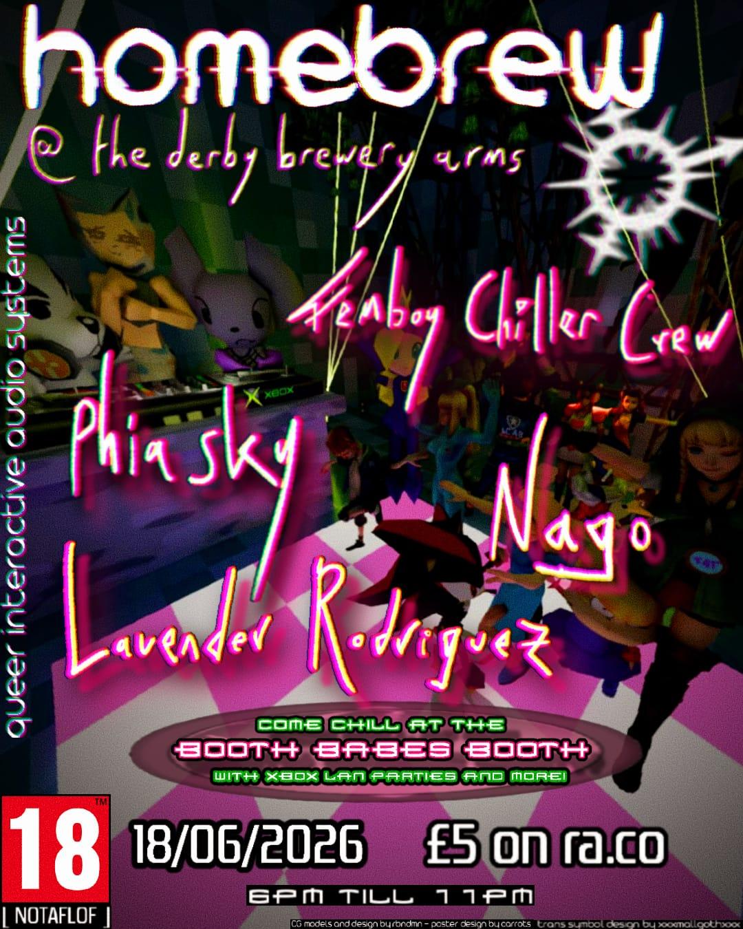 Homebrew ✧*。Queer Hangout + Hardcore Party *.✧