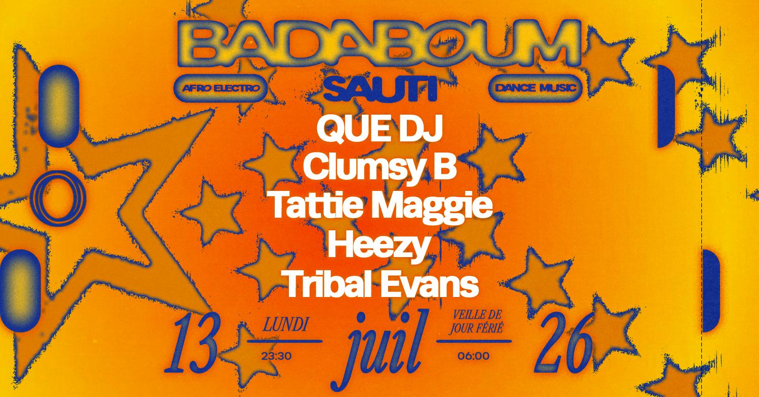 Club — Sauti: Que Dj, Clumsy B, Tattie Maggie, Heezy, Tribal Evans