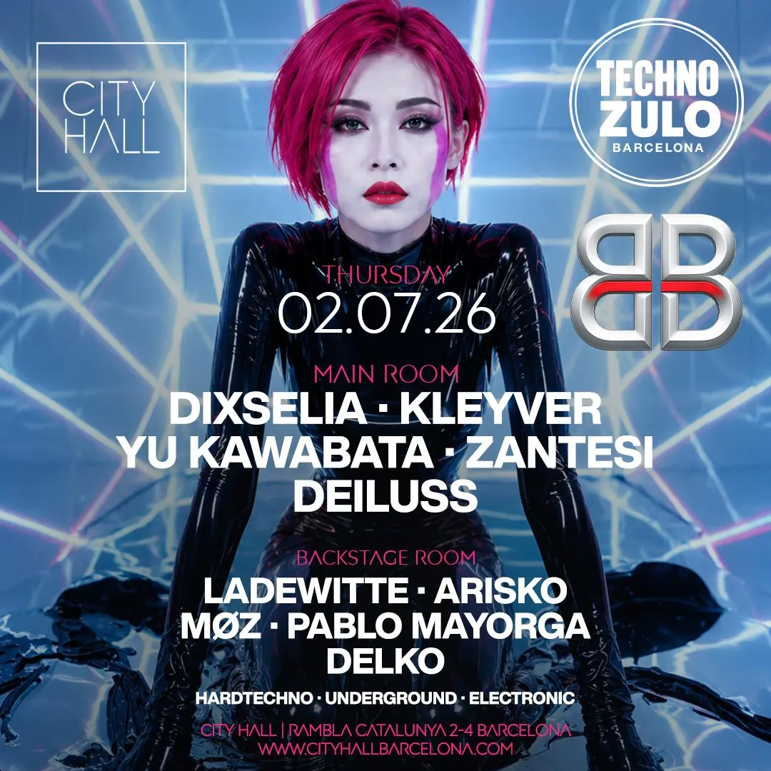 City Hall Pres. Bb - Techno Zulo ‖ 2 Rooms ‖ Free Pass Before 1:00 A.M