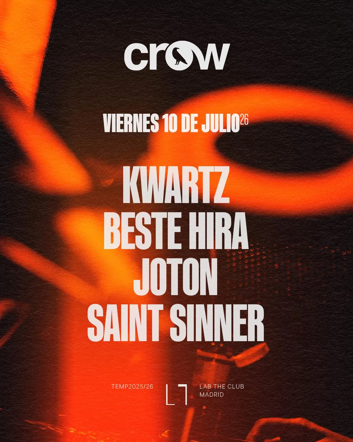 CROW with Kwartz + Beste Hira + Joton + SAINT SINNER