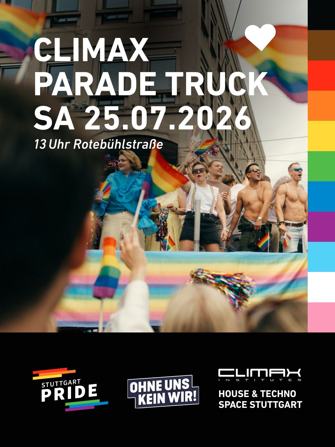 Mit dem Climax Truck auf der Stuttgart Pride 2026
