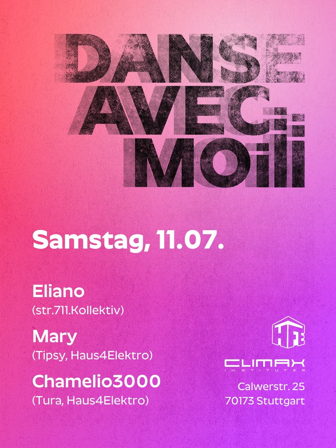 DANSE AVEC MOI w/Eliano, Mary, Chamelio3000