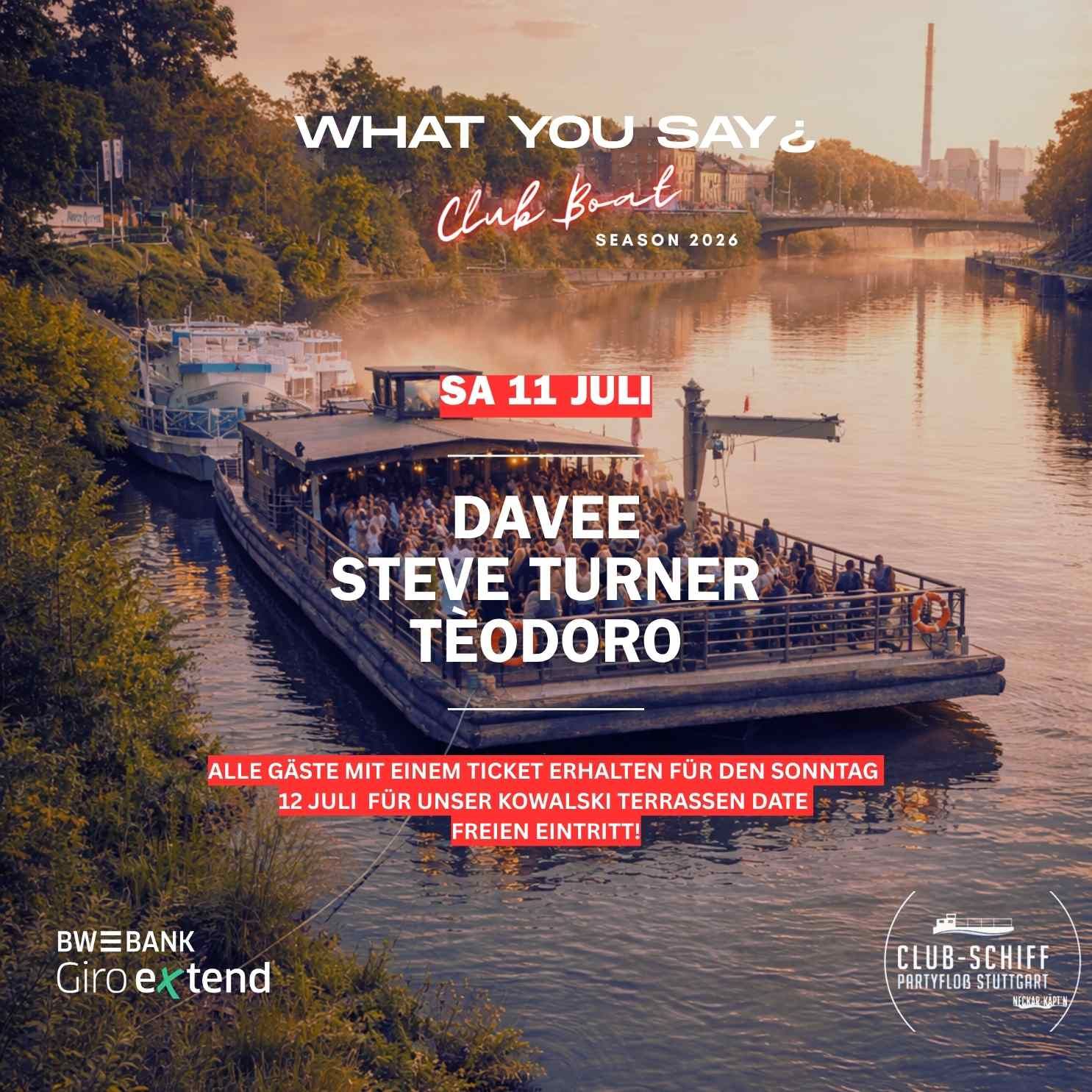 What You Say¿ Club Boat Tour at Neckar