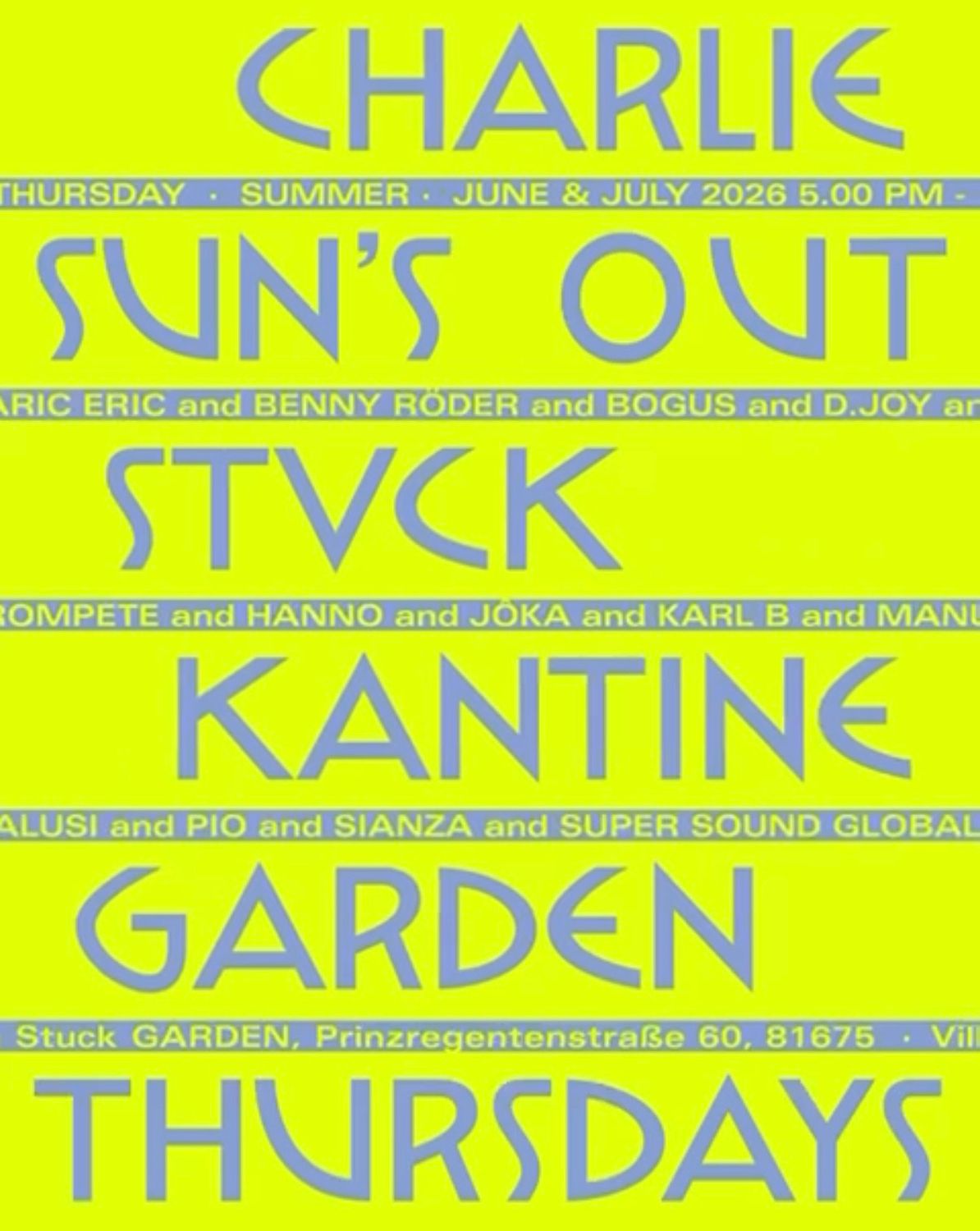 Charlie Stuck Kantine - SCHOOLS OUT