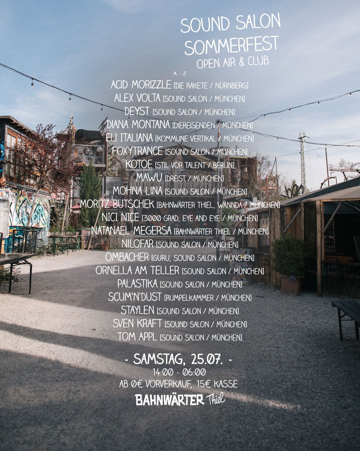 Sound Salon Sommerfest mit Kotoe – Open Air & Club
