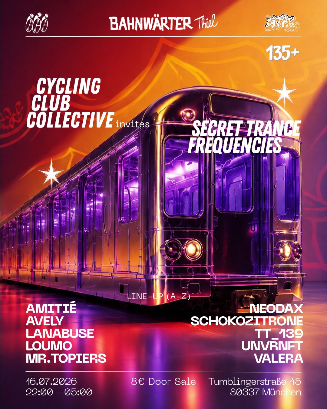 135+ mit Cycling Club Collective & Secret Trance Frequencies
