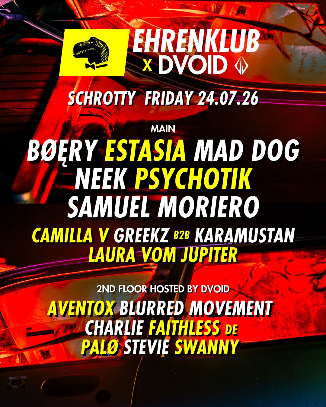 EhrenKlub im Schrotty #13 mit BOERY, Mad Dog, Neek, SAMUEL MORIERO, ESTASIA, PSYCHOTIK UVM