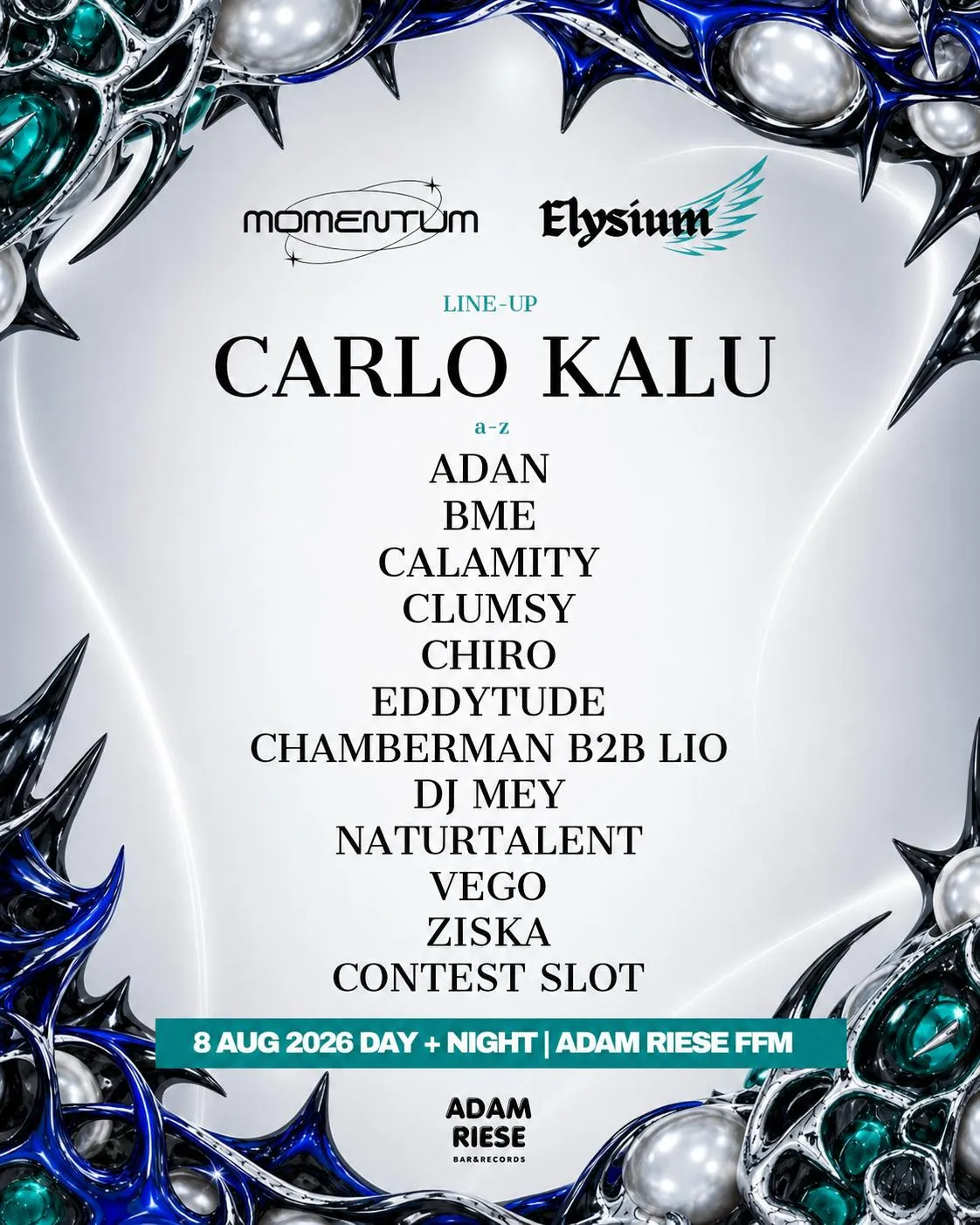 Elysium x Momentum. Day & Night with Outdoor + Indoor (Trance & Hard Techno)