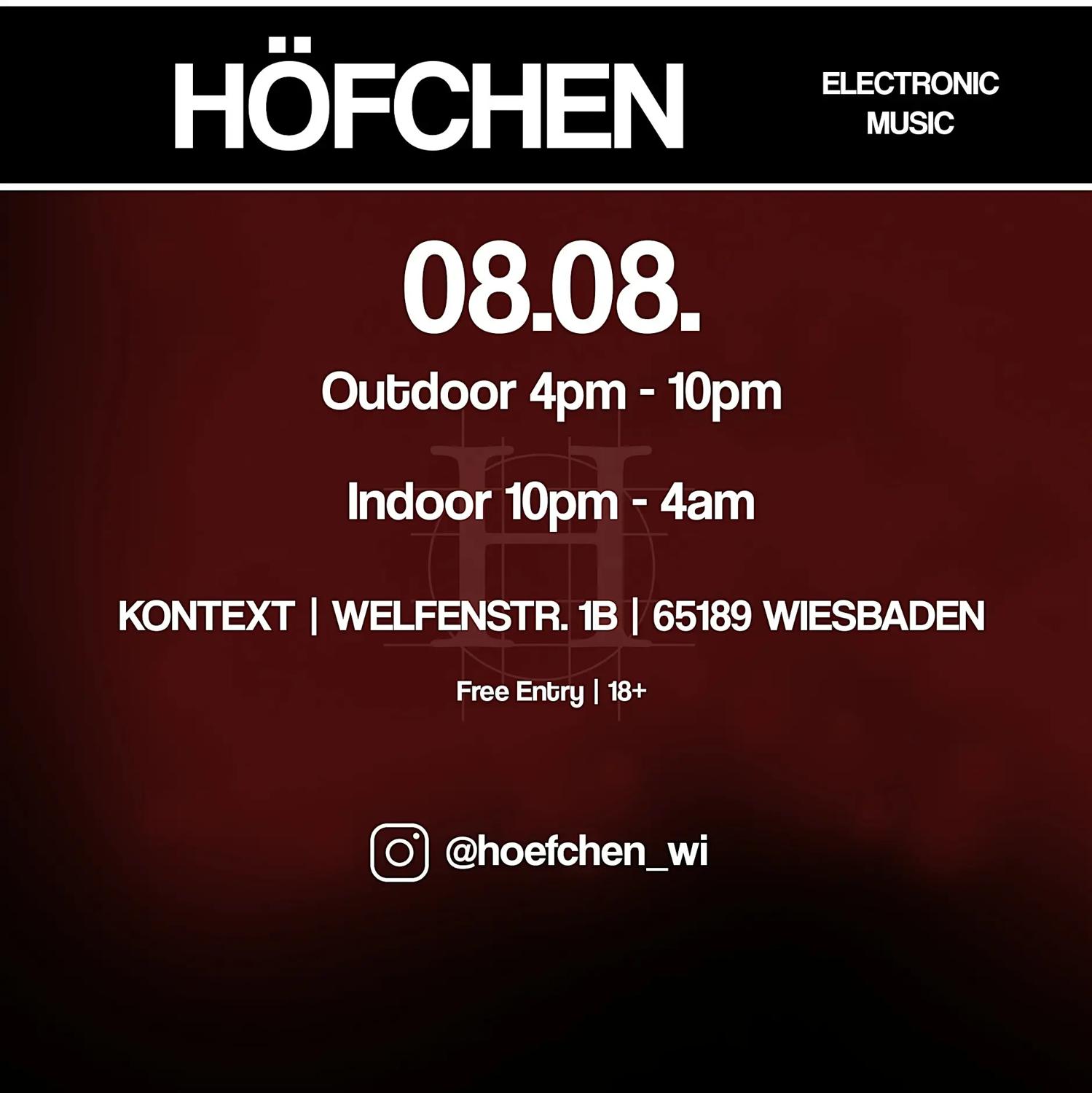 Höfchen At Kontext - Opening Party - Electronic Music