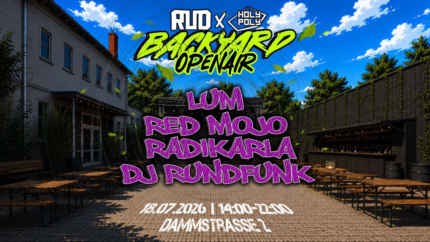 Backyard Open Air + Aftershow [Rauschunterdruck x Holy Poly]
