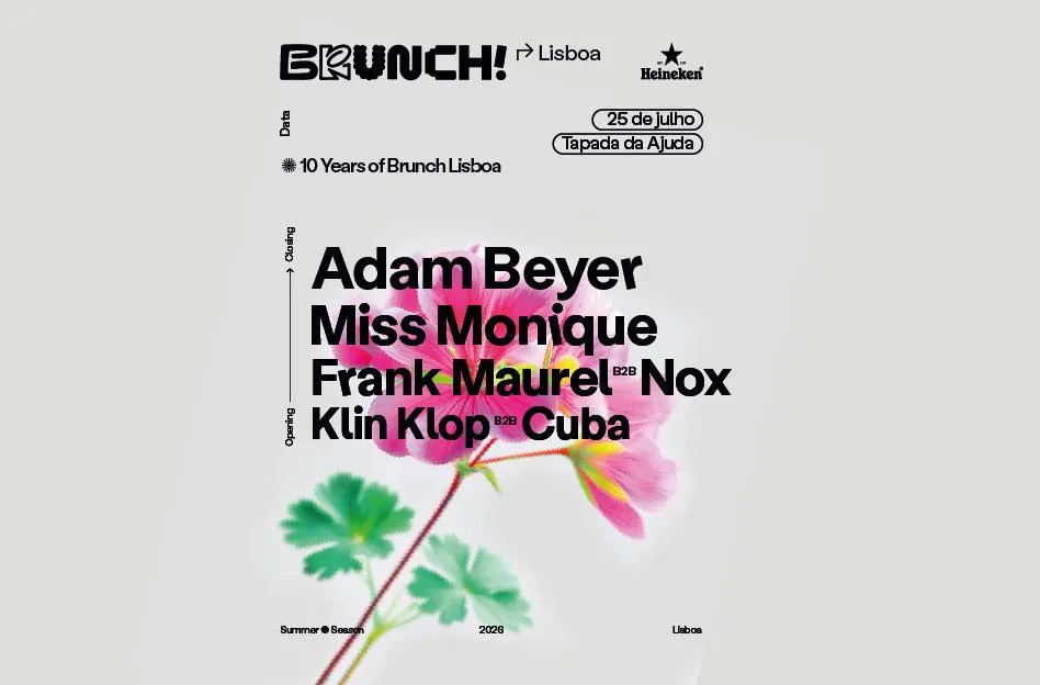 Brunch Electronik Lisboa 2026 #4: Adam Beyer, Miss Monique, Frank MaurelB2BNox