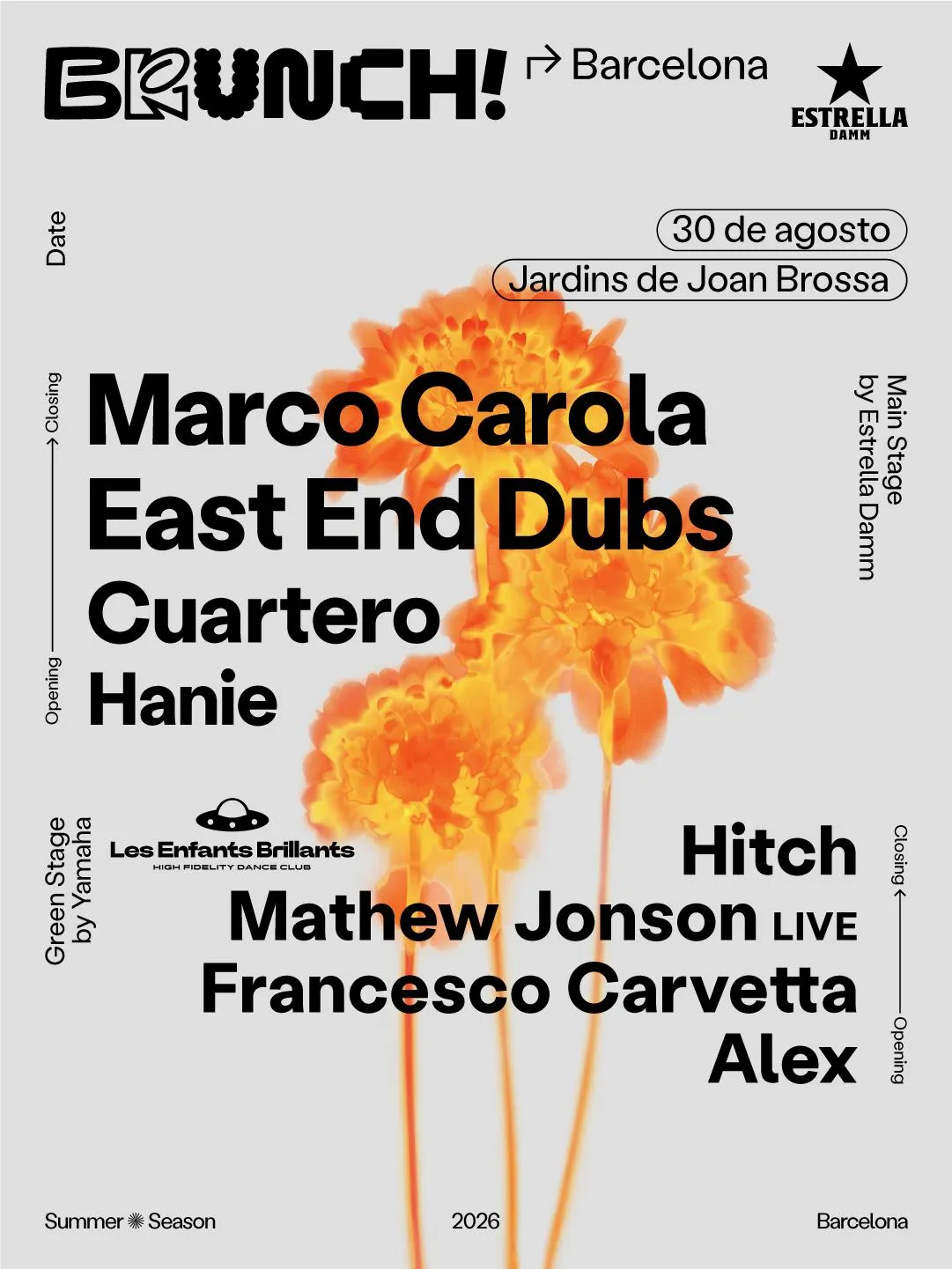 Brunch Electronik Barcelona - Marco Carola, East and Dubs, Cuartero, + más