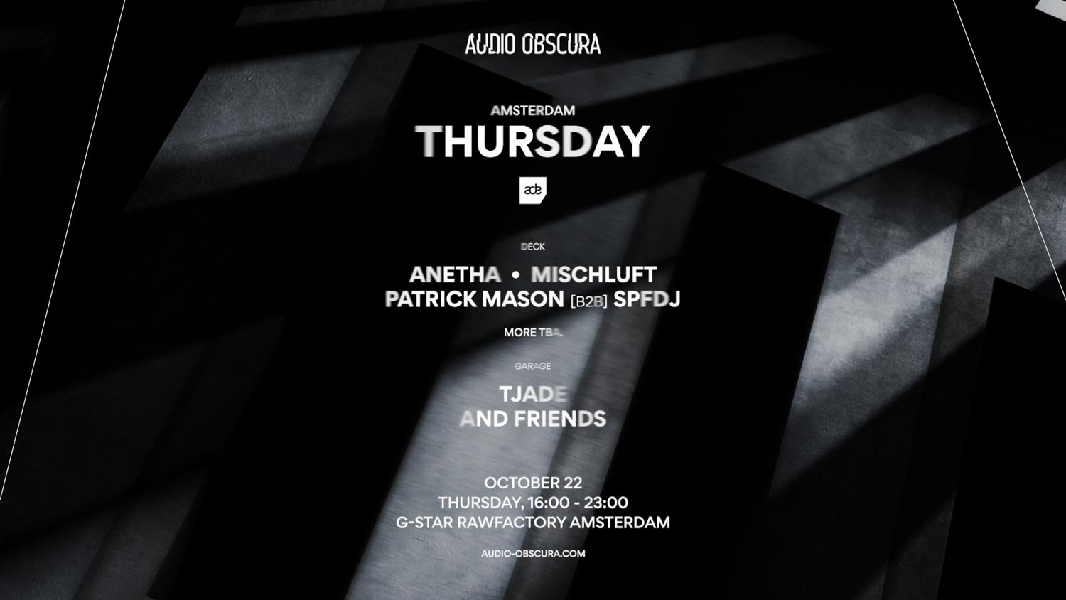 Audio Obscura Ade With Patrick Mason [B2B] Spfdj & More