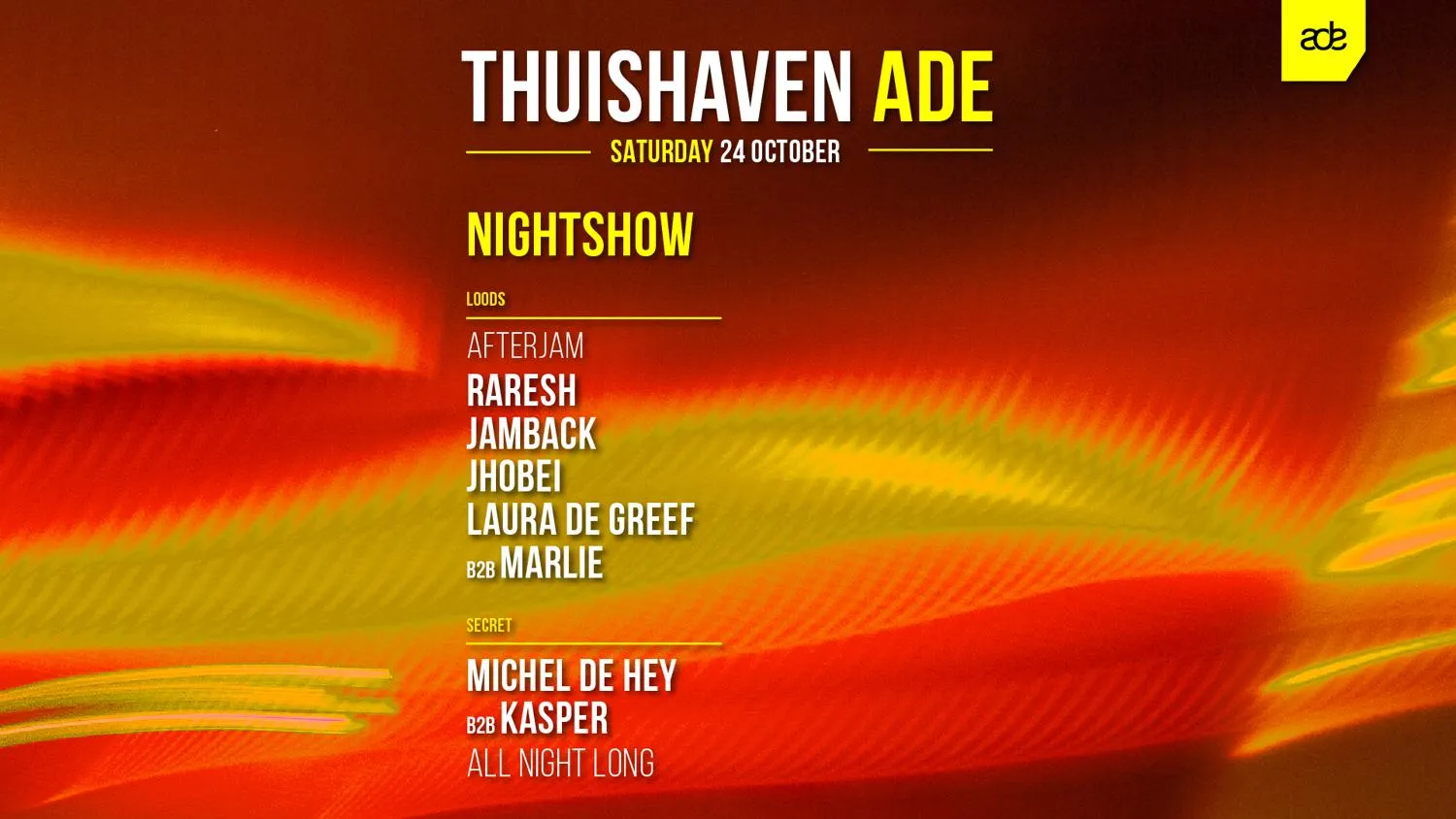 24 Oct - Thuishaven Ade Saturday Nightshow With Afterjam