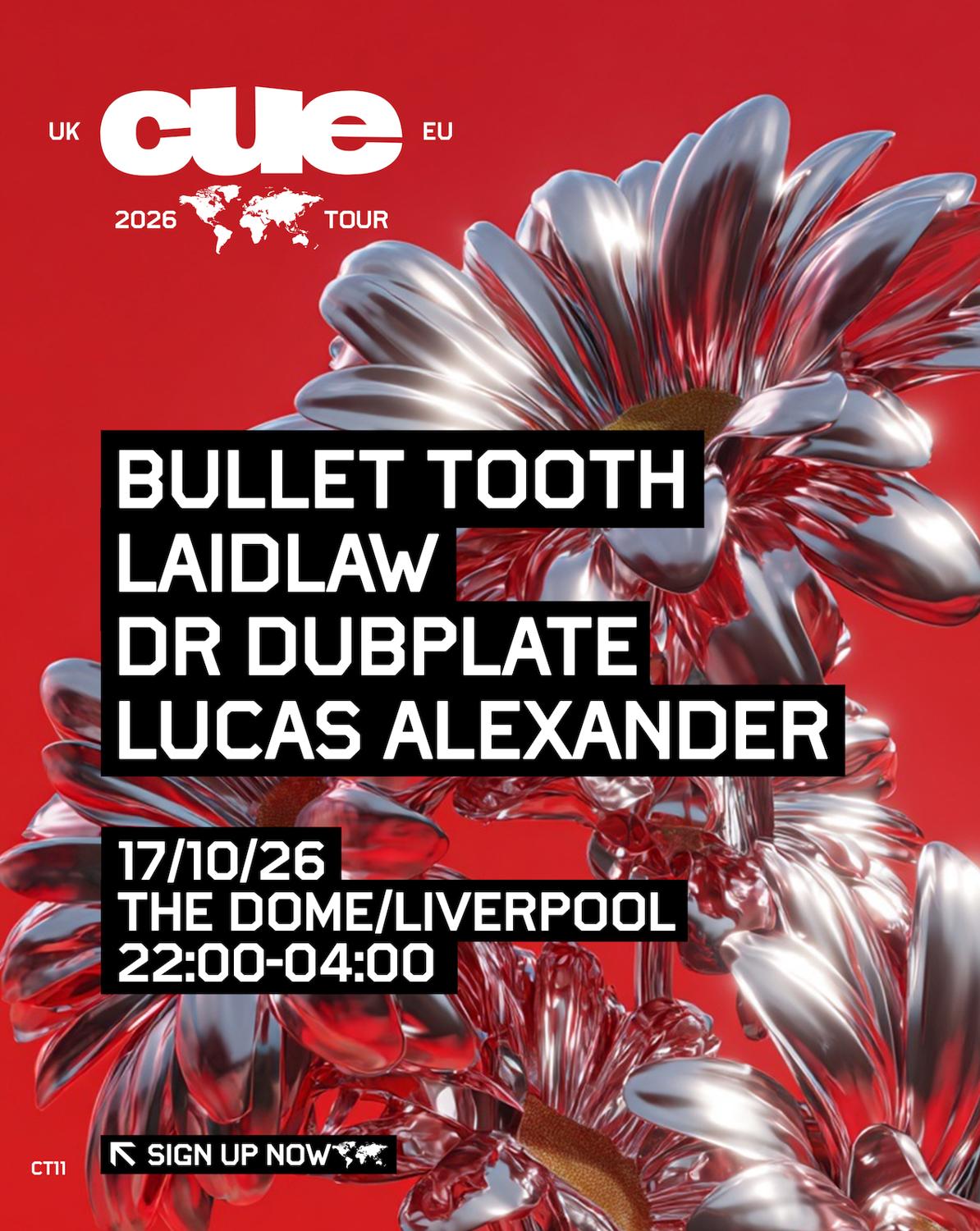 Cue - Liverpool W. Bullet Tooth, Laidlaw
