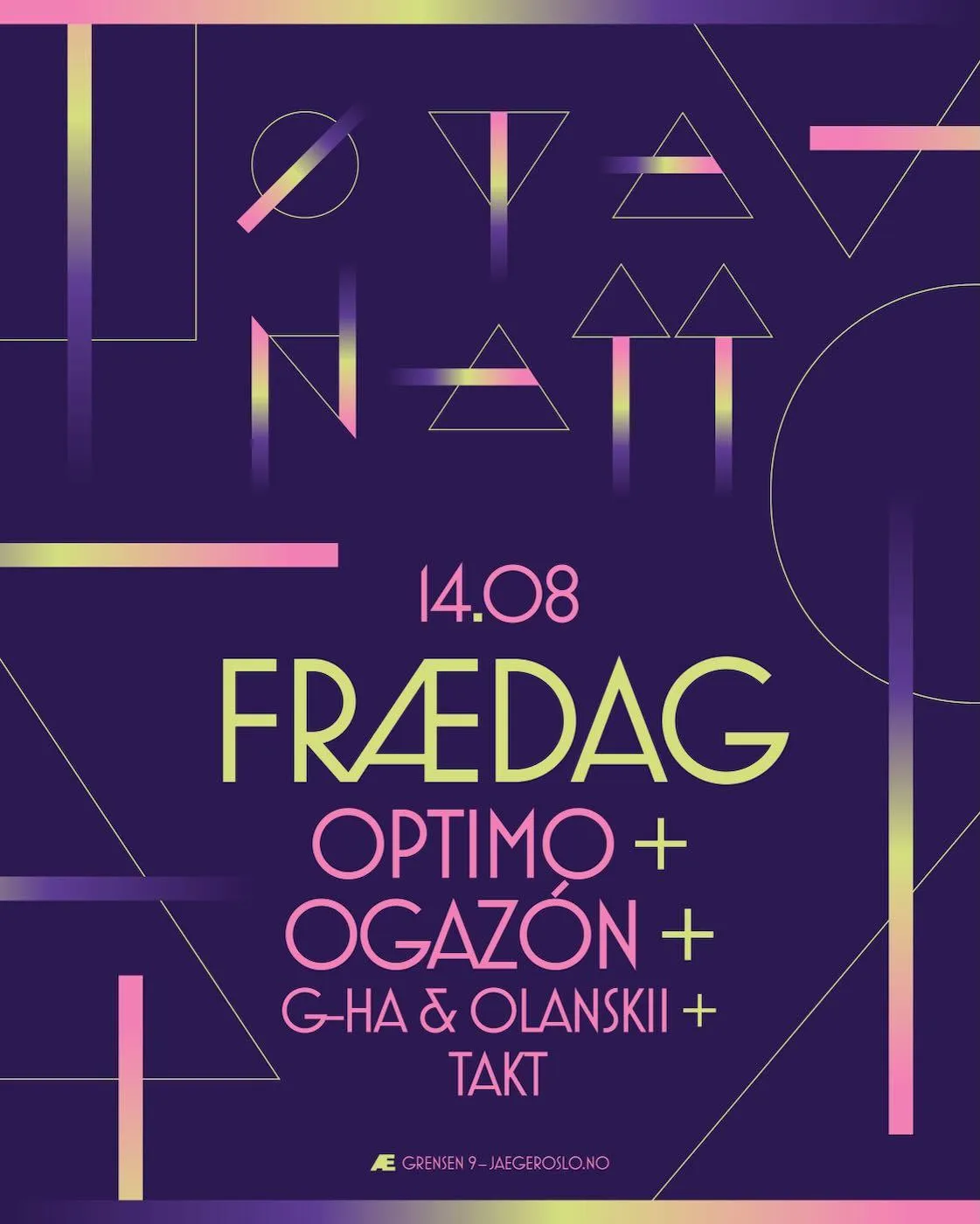 Øyanatt X Frædag: Optimo (Espacio) + Ogazón