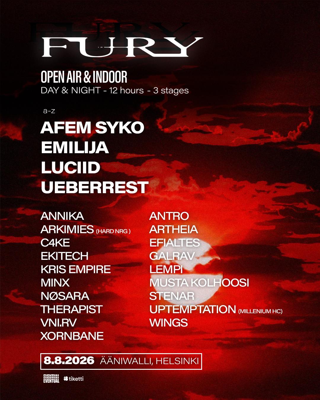 Club Fury: Open Air & Indoor - Day & Night